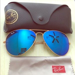 Mirrored Ray-Ban Aviators - Large